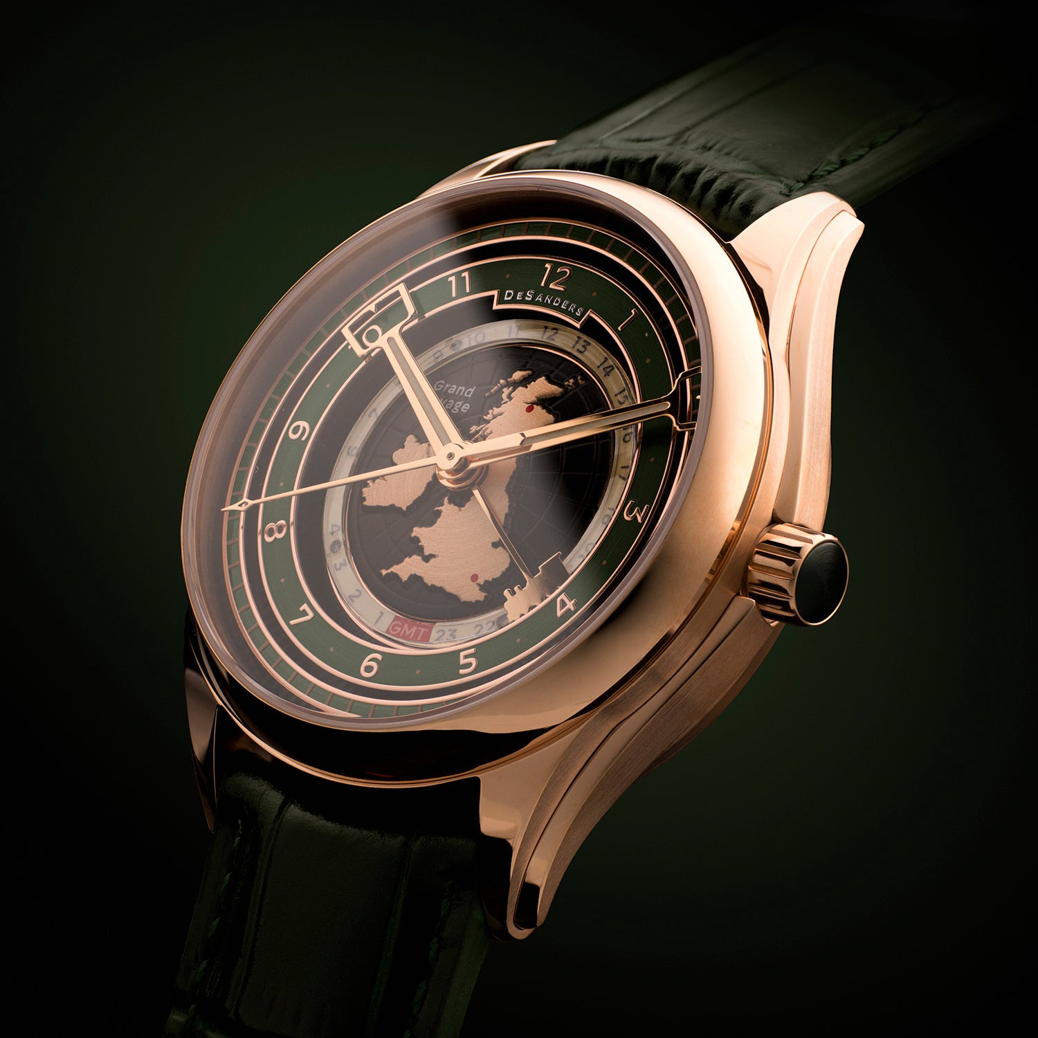 Grand Voyage GMT - Rose Gold & Deep Green