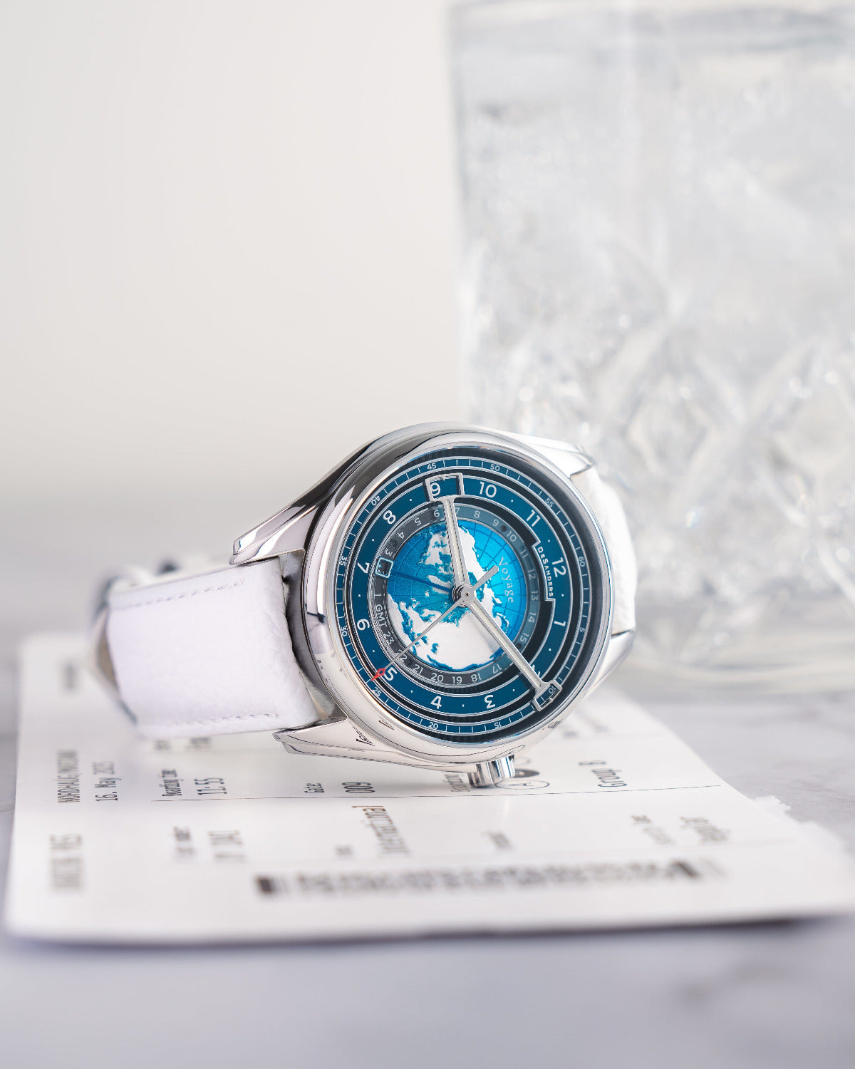 White leather strap - Voyage GMT