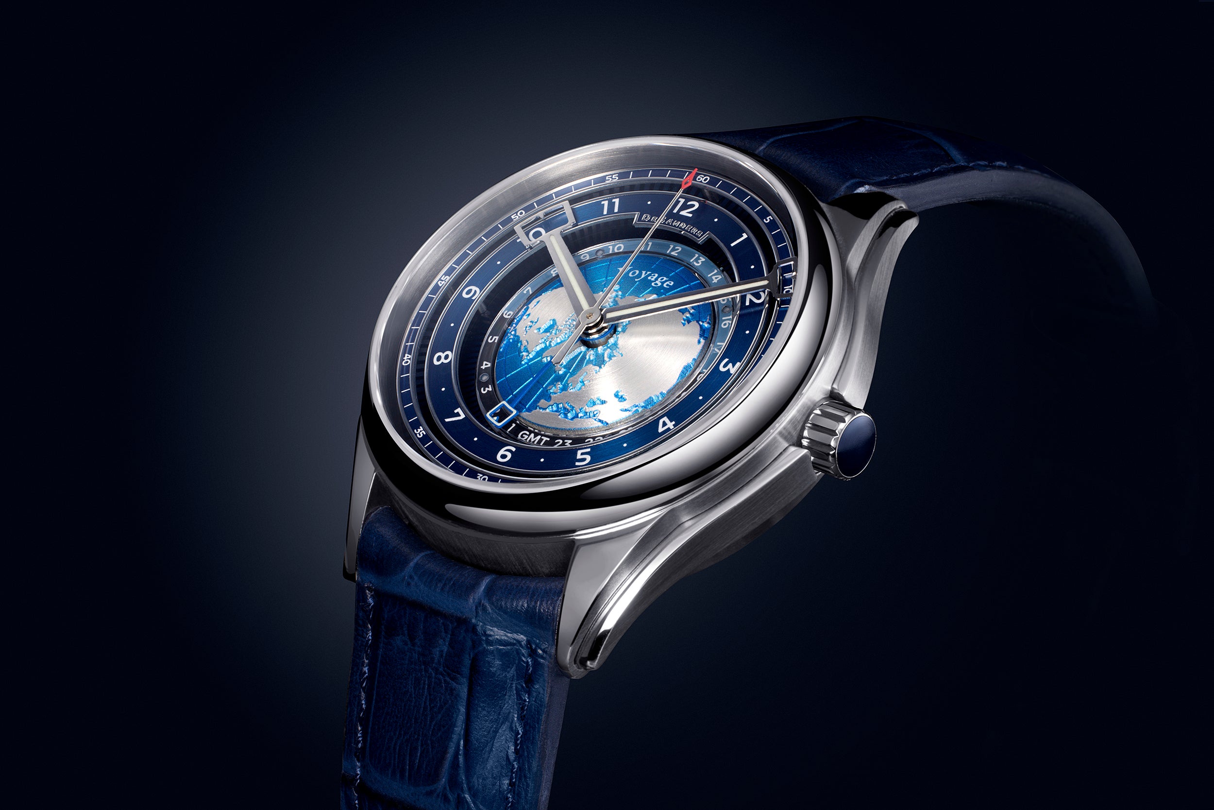 Voyage GMT Stainless steel Blue