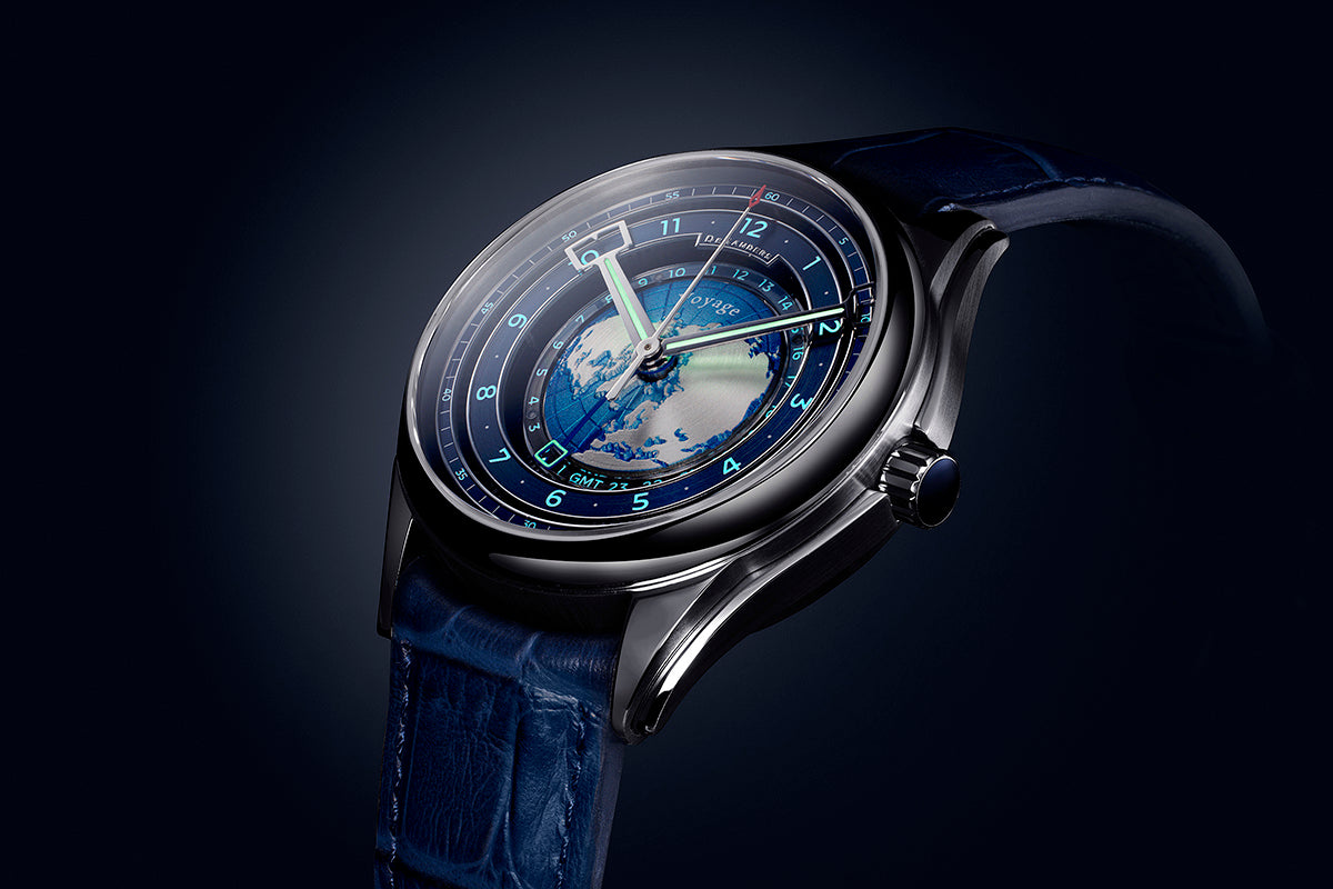 Voyage GMT - Stainless steel & Blue